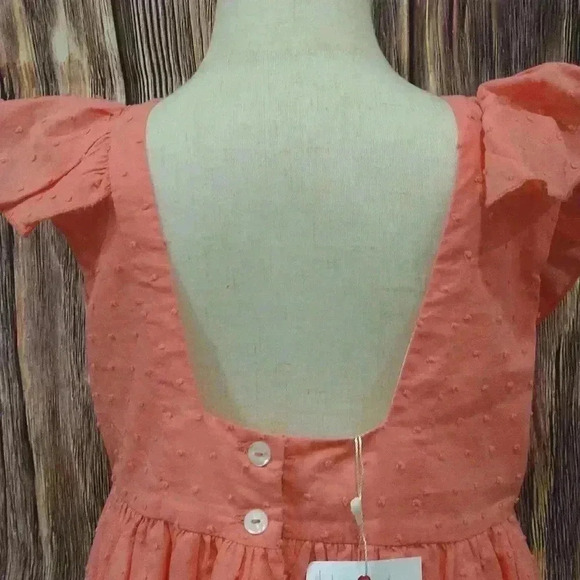 Peach Ruffle Dress - Picture 3 of 6